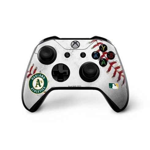 MLB Oakland Athletics Game Ball Xbox One X Controller Skin