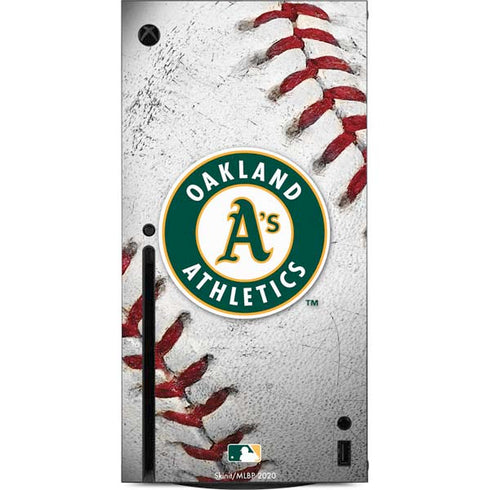 MLB Oakland Athletics Game Ball Xbox Series X Console Skin