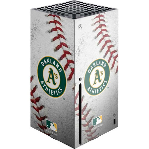 MLB Oakland Athletics Game Ball Xbox Series X Console Skin