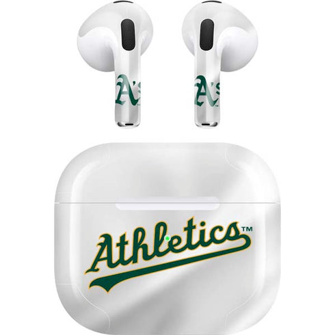 MLB Oakland Athletics Home Jersey Apple AirPods (3rd Gen 2021) Skin