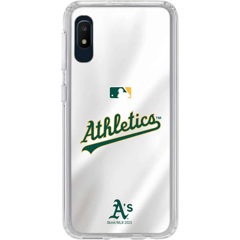 MLB Oakland Athletics Home Jersey Galaxy A10e Clear Case