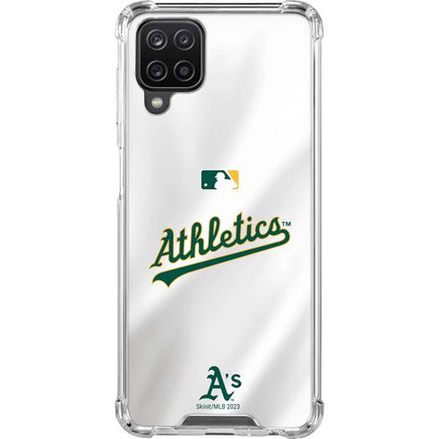MLB Oakland Athletics Home Jersey Galaxy A12 Clear Case