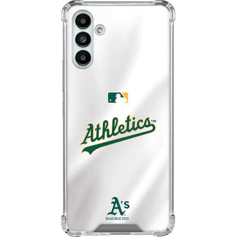 MLB Oakland Athletics Home Jersey Galaxy A13 5G Clear Case