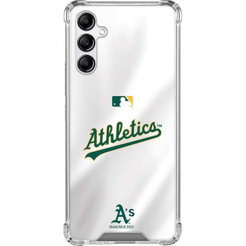 MLB Oakland Athletics Home Jersey Galaxy A14 5G Clear Case