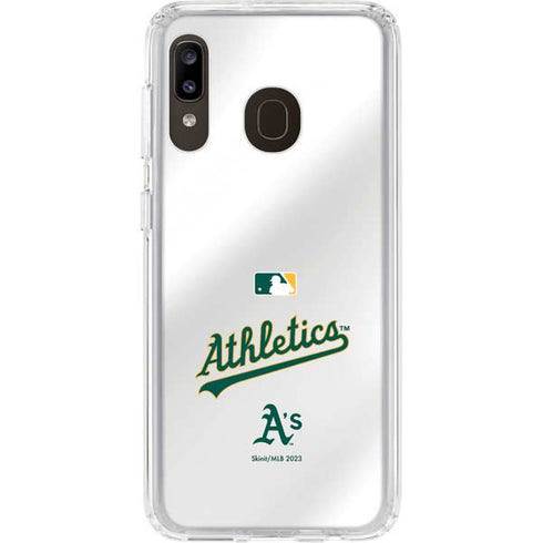 MLB Oakland Athletics Home Jersey Galaxy A20 Clear Case