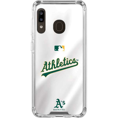 MLB Oakland Athletics Home Jersey Galaxy A30 Clear Case