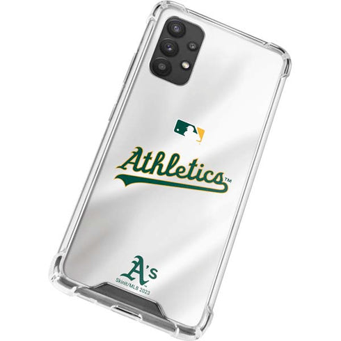 MLB Oakland Athletics Home Jersey Galaxy A32 5G Clear Case