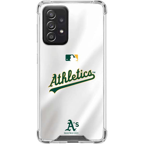 MLB Oakland Athletics Home Jersey Galaxy A52 5G Clear Case