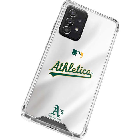 MLB Oakland Athletics Home Jersey Galaxy A52 5G Clear Case