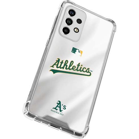 MLB Oakland Athletics Home Jersey Galaxy A53 5G Clear Case