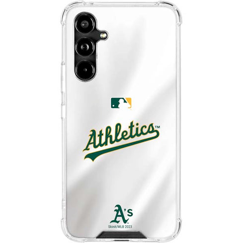 MLB Oakland Athletics Home Jersey Galaxy A54 5G Clear Case