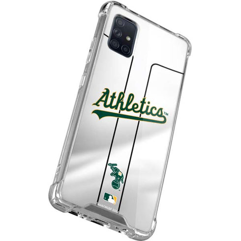 MLB Oakland Athletics Home Jersey Galaxy A71 5G Clear Case