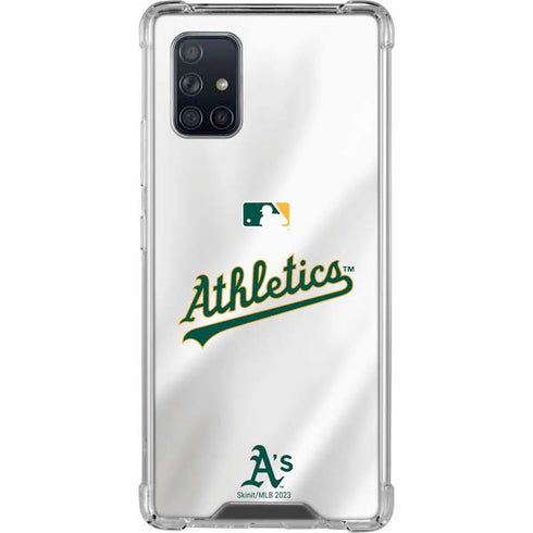 MLB Oakland Athletics Home Jersey Galaxy A71 5G Clear Case