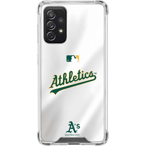 MLB Oakland Athletics Home Jersey Galaxy A72 5G Clear Case
