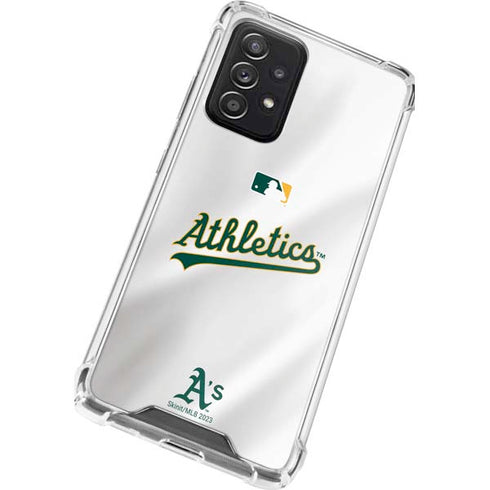 MLB Oakland Athletics Home Jersey Galaxy A72 5G Clear Case