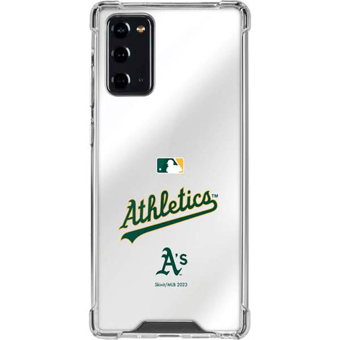 MLB Oakland Athletics Home Jersey Galaxy Note20 5G Clear Case