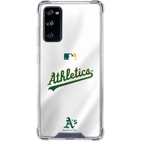 MLB Oakland Athletics Home Jersey Galaxy S20 FE Clear Case