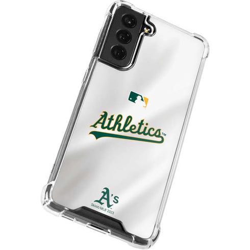 MLB Oakland Athletics Home Jersey Galaxy S21 FE Clear Case