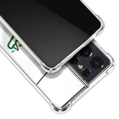 MLB Oakland Athletics Home Jersey Galaxy S21 Ultra 5G Clear Case