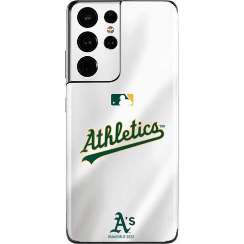 MLB Oakland Athletics Home Jersey Galaxy S21 Ultra 5G Skin