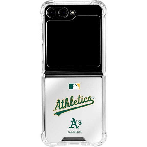 MLB Oakland Athletics Home Jersey Galaxy Z Flip5 5G Clear Case
