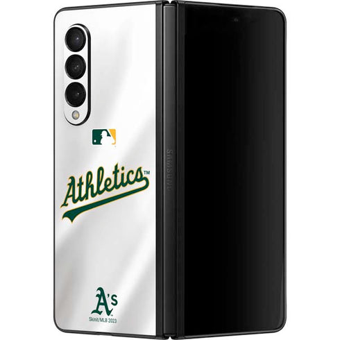 MLB Oakland Athletics Home Jersey Galaxy Z Fold3 5G Skin
