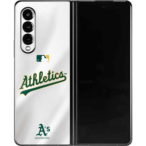 MLB Oakland Athletics Home Jersey Galaxy Z Fold3 5G Skin