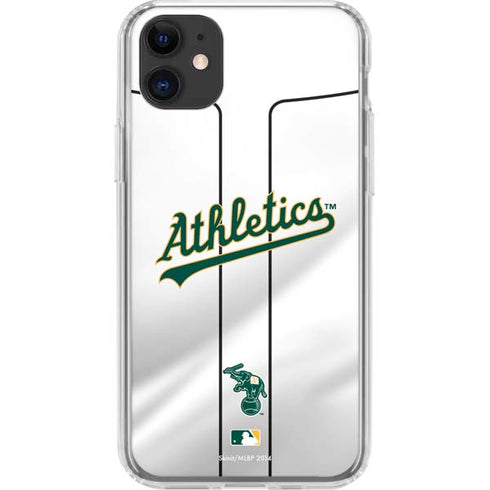 MLB Oakland Athletics Home Jersey iPhone 11 Clear Case