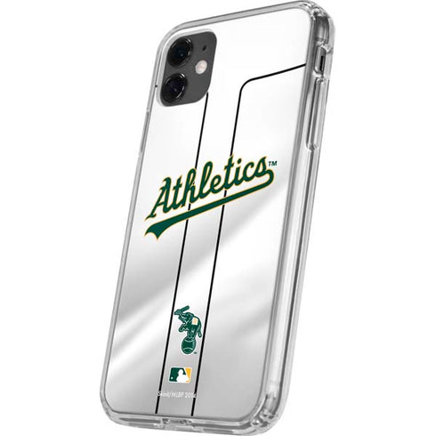 MLB Oakland Athletics Home Jersey iPhone 11 Clear Case