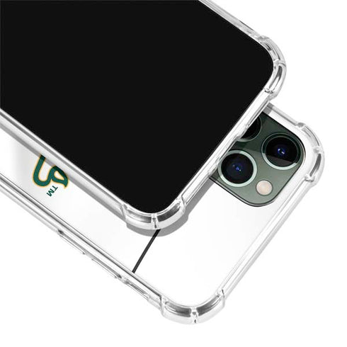 MLB Oakland Athletics Home Jersey iPhone 11 Pro Max Clear Case