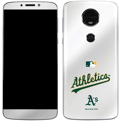 MLB Oakland Athletics Home Jersey Moto E5 Plus Skin
