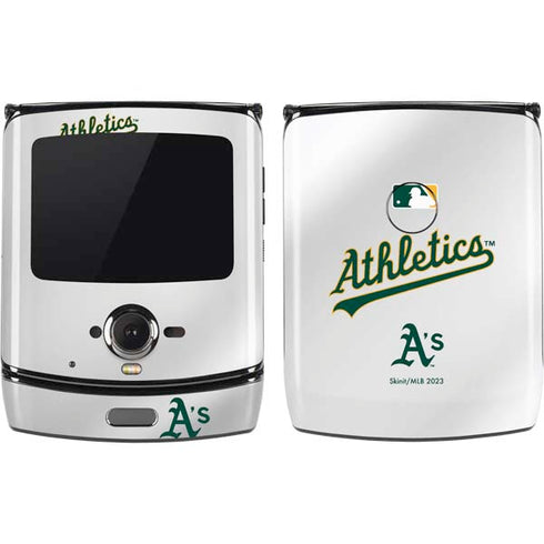MLB Oakland Athletics Home Jersey Motorola RAZR Skin