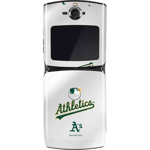 MLB Oakland Athletics Home Jersey Motorola RAZR Skin