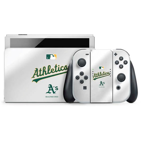 MLB Oakland Athletics Home Jersey Nintendo Switch OLED (2021) Skin