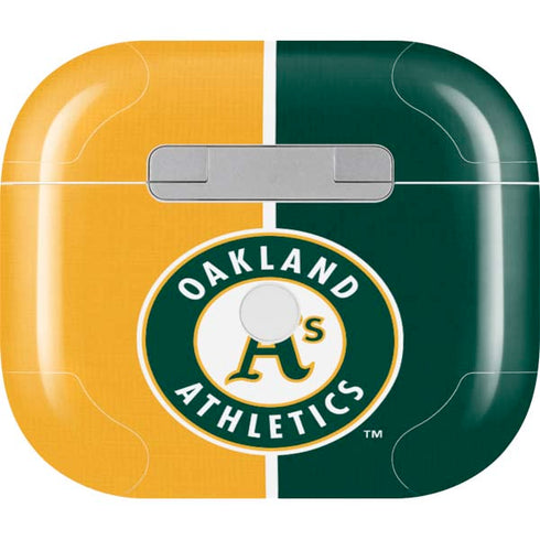 MLB Oakland Athletics Split Apple AirPods (3rd Gen 2021) Skin