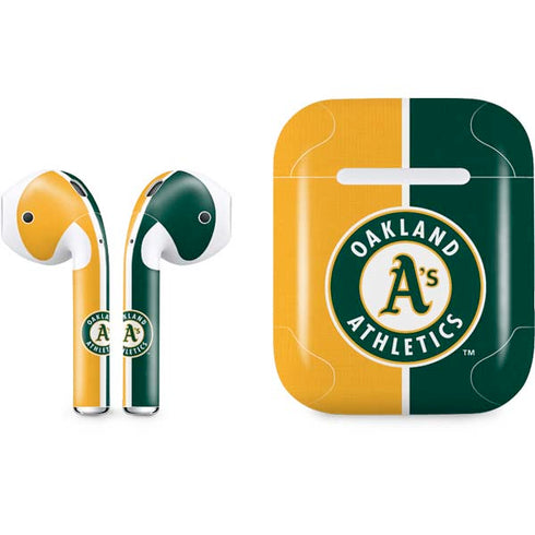 MLB Oakland Athletics Split Apple AirPods Skin