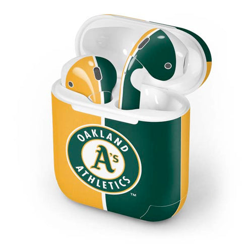 MLB Oakland Athletics Split Apple AirPods Skin