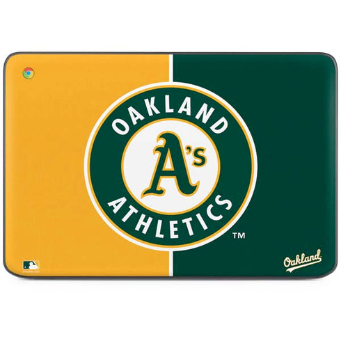 MLB Oakland Athletics Split HP Chromebook Skin