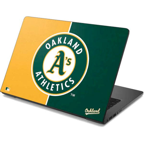 MLB Oakland Athletics Split Dell Chromebook Skin