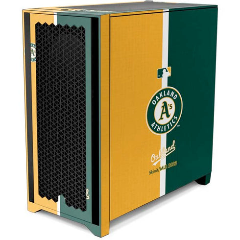 MLB Oakland Athletics Split Corsair 4000D Tempered Glass Mid-Tower ATX Case Skin