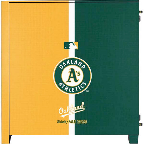 MLB Oakland Athletics Split Corsair 4000D Tempered Glass Mid-Tower ATX Case Skin