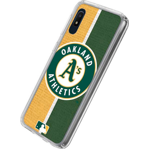 MLB Oakland Athletics Split Galaxy A10e Clear Case