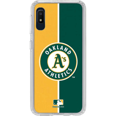 MLB Oakland Athletics Split Galaxy A10e Clear Case