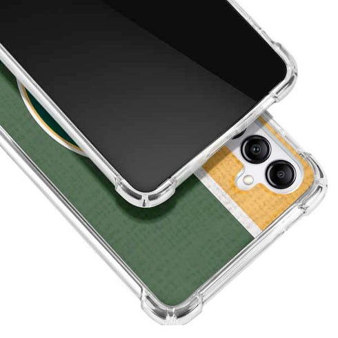 MLB Oakland Athletics Split Galaxy A14 5G Clear Case
