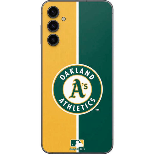 MLB Oakland Athletics Split Galaxy A14 5G Skin