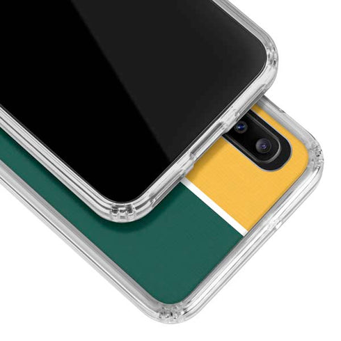MLB Oakland Athletics Split Galaxy A30 Clear Case
