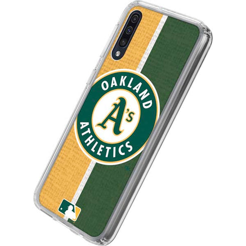 MLB Oakland Athletics Split Galaxy A50 Clear Case