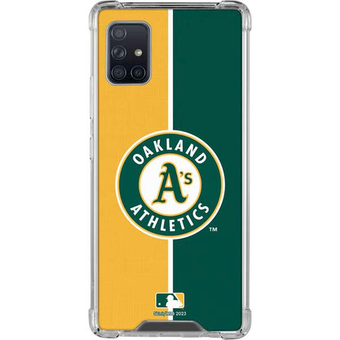 MLB Oakland Athletics Split Galaxy A51 5G Clear Case