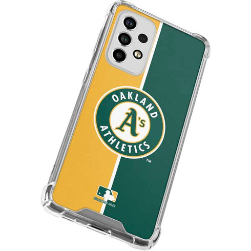 MLB Oakland Athletics Split Galaxy A53 5G Clear Case