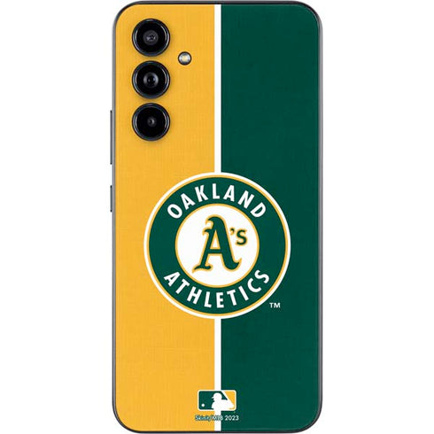 MLB Oakland Athletics Split Galaxy A54 5G Skin